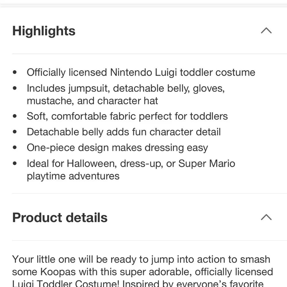Kids Luigi Costume